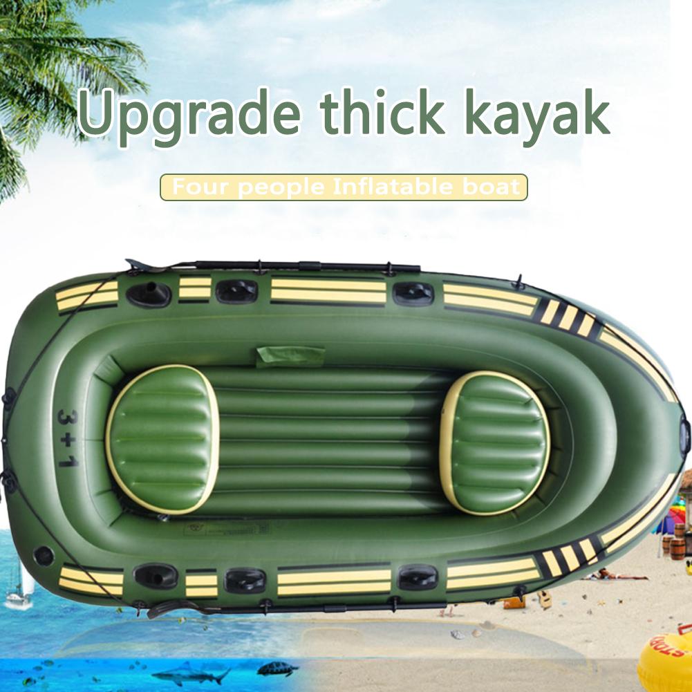 Famure Inflatable Boat Set|Inflatable Boat Rubber Kayak Canoe Fishing for Adults