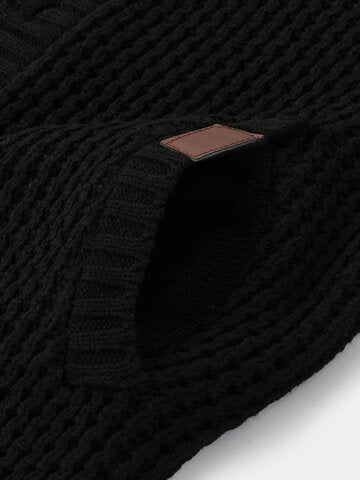 mens single breasted high neck cable knit warm casual cardigans