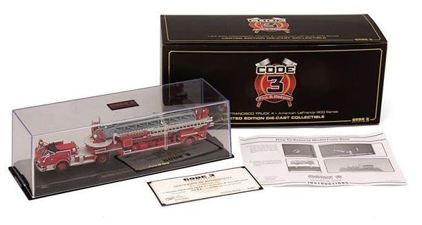 American LaFrance San Francisco Fire Truck 4 ALF 900 Series 1/64 Diecast Car Model by Code 3