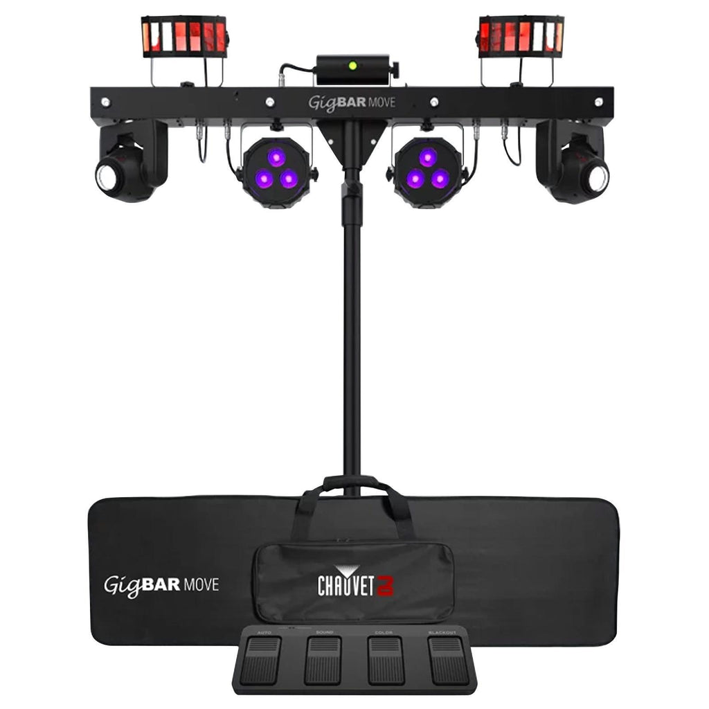2x Chauvet DJ GigBar Move 5-in-1 Ultimate Effect Light Systems with DMX Controller & Fog Machine Package
