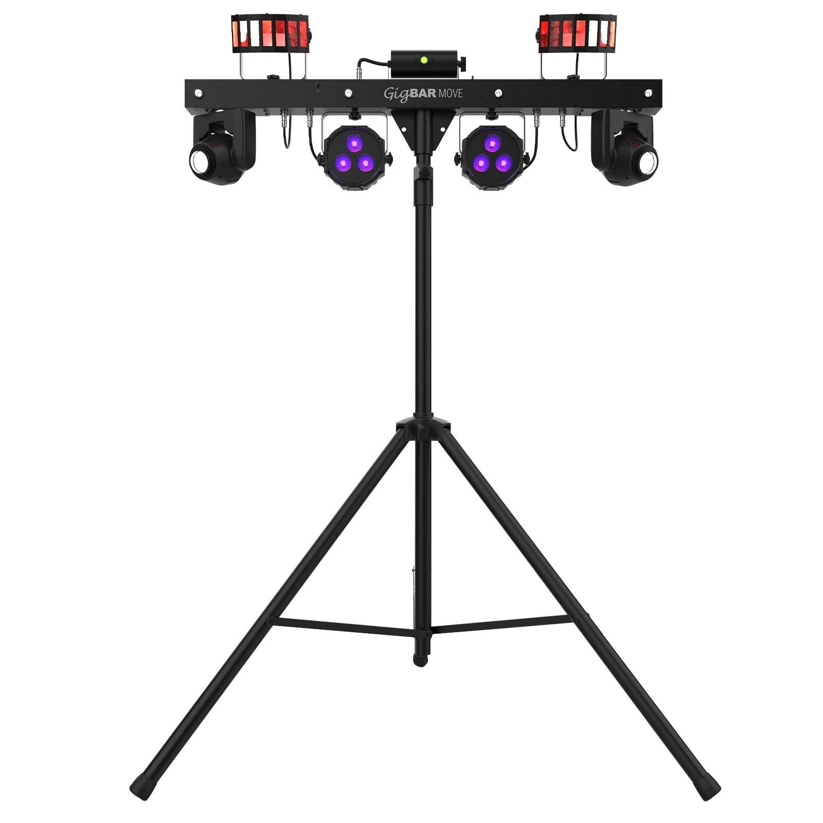 Chauvet DJ GigBar Move 5-in-1 Ultimate Effect Light System with Hurricane 700 Fog Machine Package