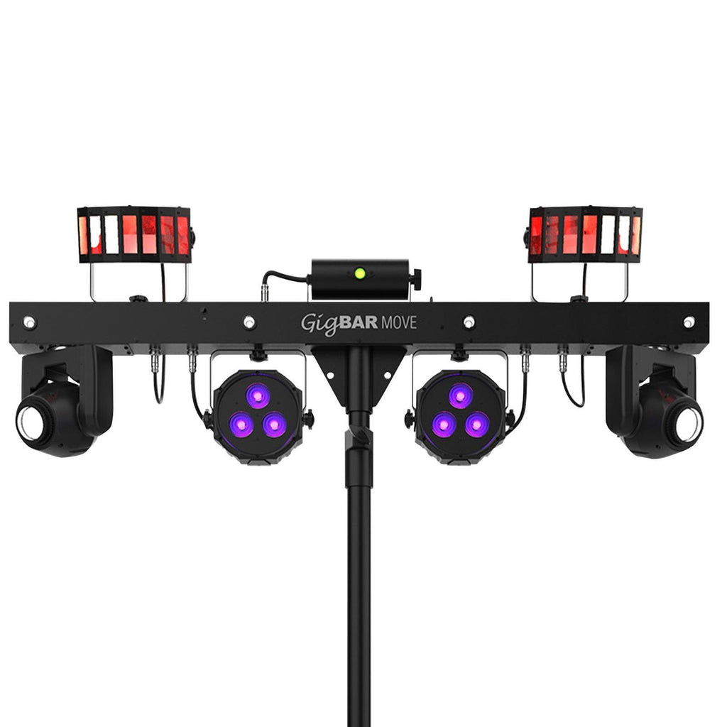 2x Chauvet DJ GigBar Move 5-in-1 Ultimate Effect Light Systems with DMX Controller & Fog Machine Package