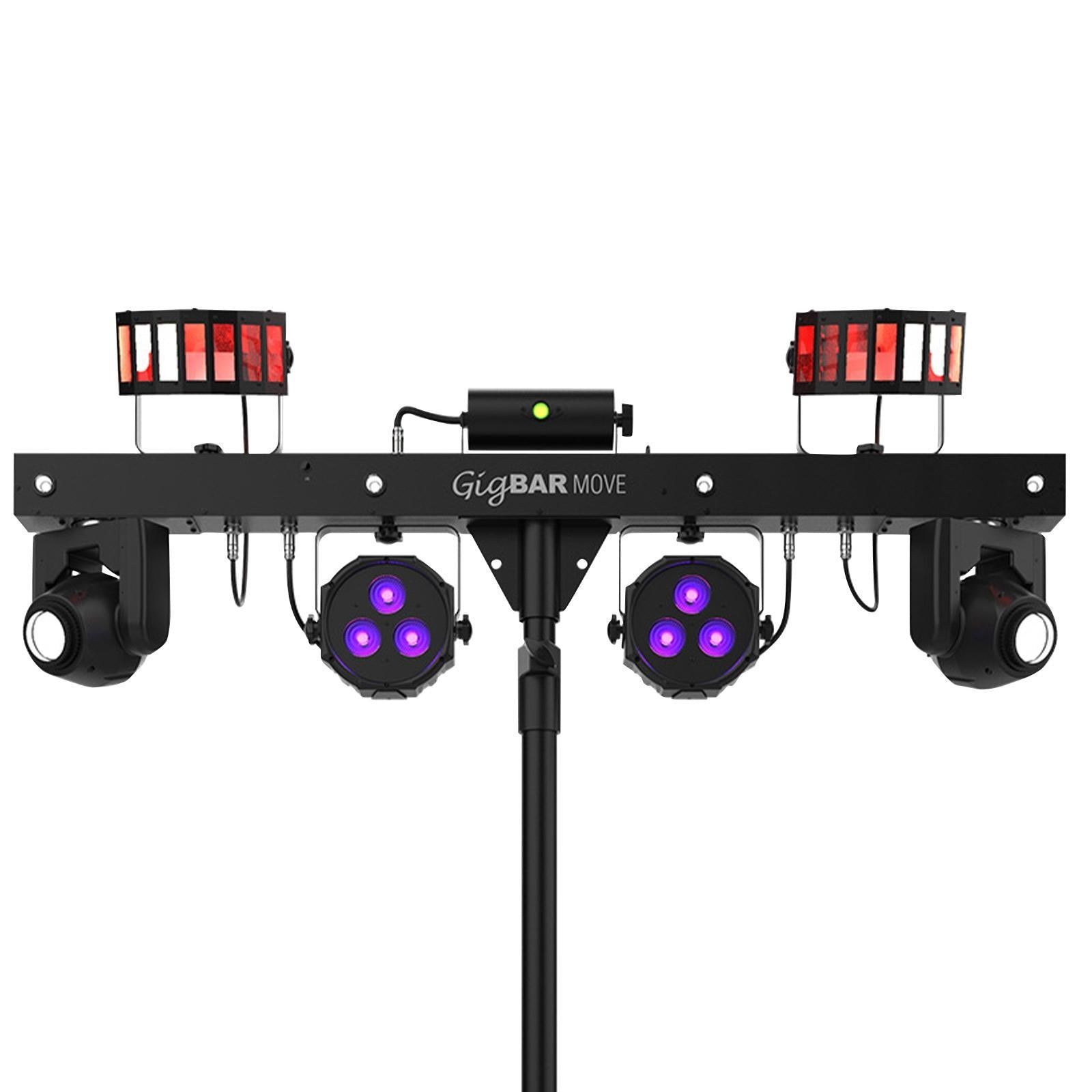 2x Chauvet DJ GigBar Move 5-in-1 Ultimate Effect Light Systems with DMX Controller & Fog Machine Package