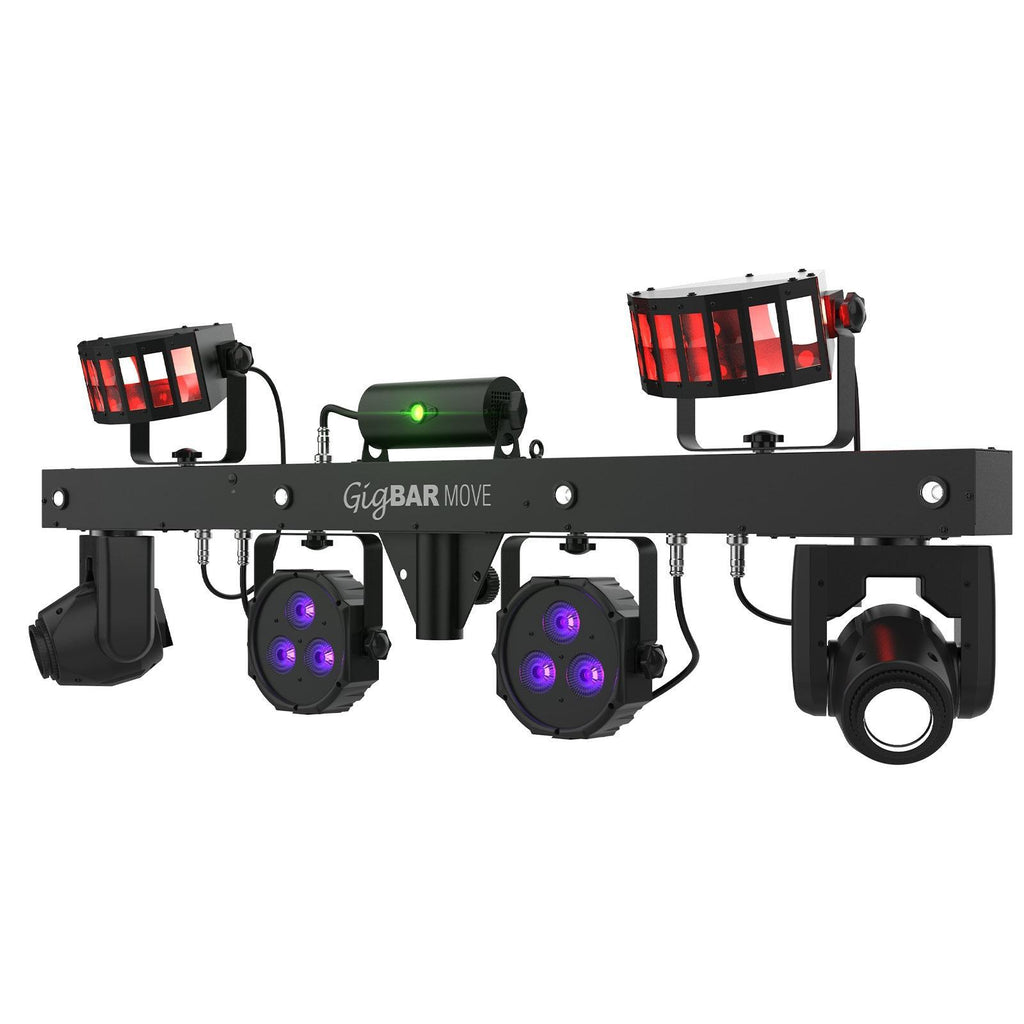 Chauvet DJ GigBar Move 5-in-1 Ultimate Effect Light System with Hurricane 700 Fog Machine Package
