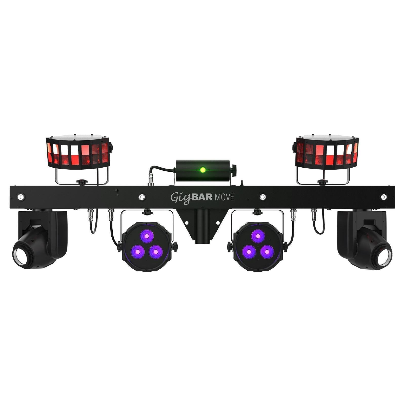 Chauvet DJ GigBar Move 5-in-1 Ultimate Effect Light System with Hurricane 700 Fog Machine Package