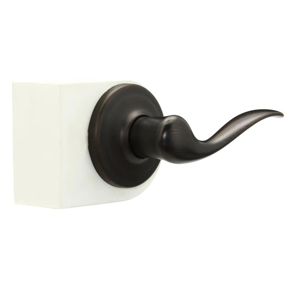 Tustin Venetian Bronze Right-Handed Half-Dummy Door Lever with Microban Antimicrobial Technology