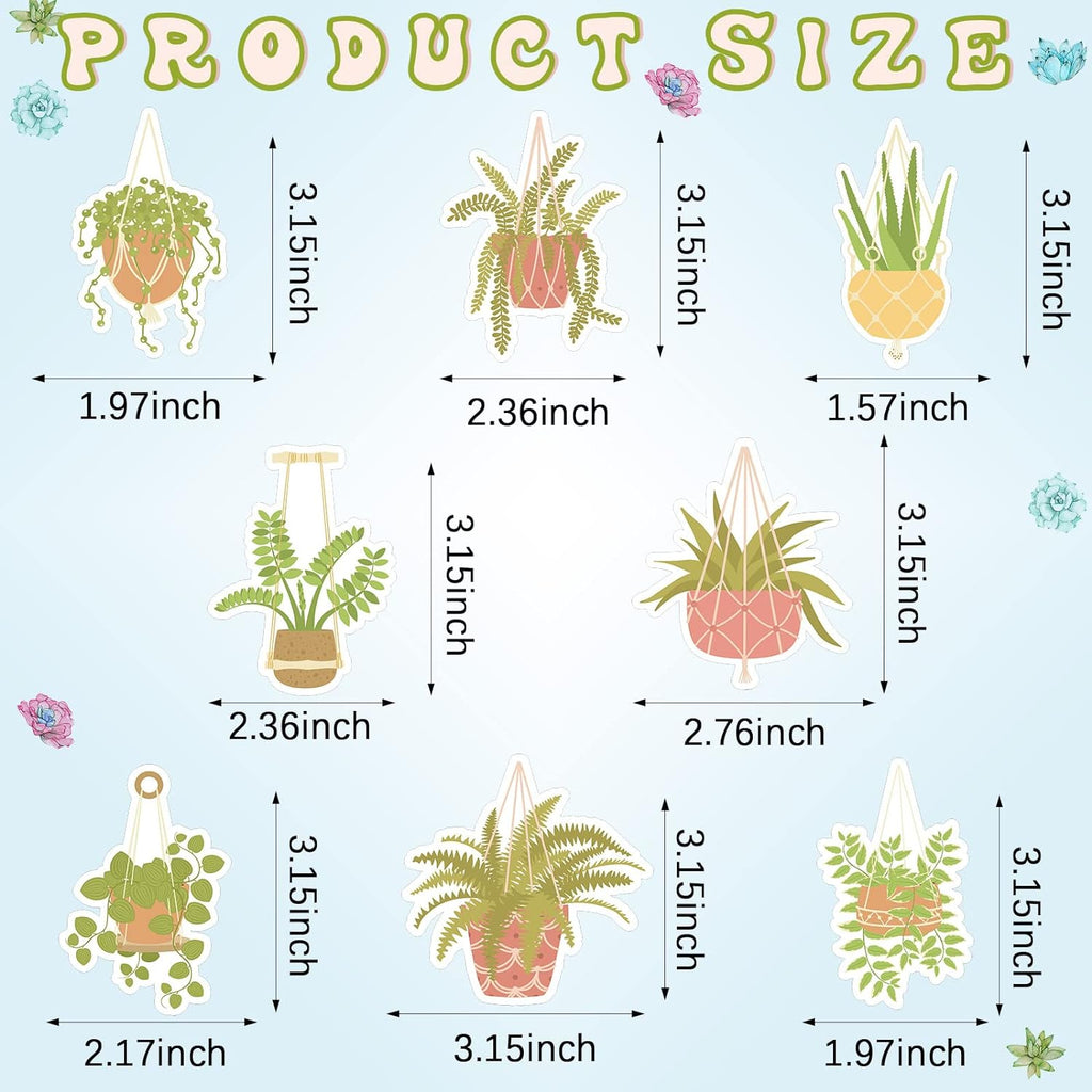 Tallew 8 Pack Car Hanging Plants Air Freshener for Women Girls Long Lasting Funny Plant Accessories Little Scented for Mirror