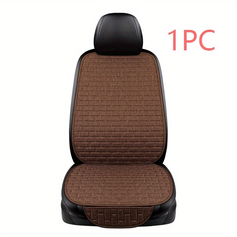 Car Seat Cover Front Set Choose Flax Car Seat Protector Cushion Linen Fabric Car Accessories Universal Size Car Seat Cushion