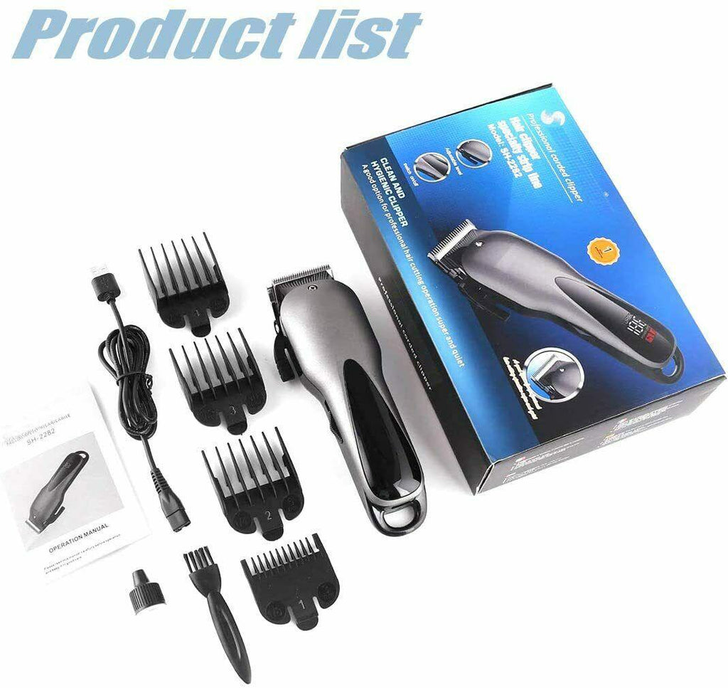 Machine Of Cut Hair Kit Professional Trimmer With LCD Rechargeable Of Ion