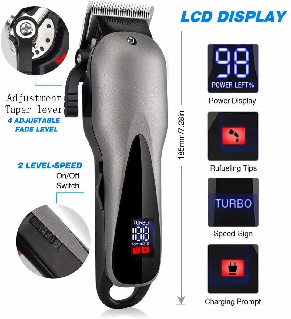 Machine Of Cut Hair Kit Professional Trimmer With LCD Rechargeable Of Ion