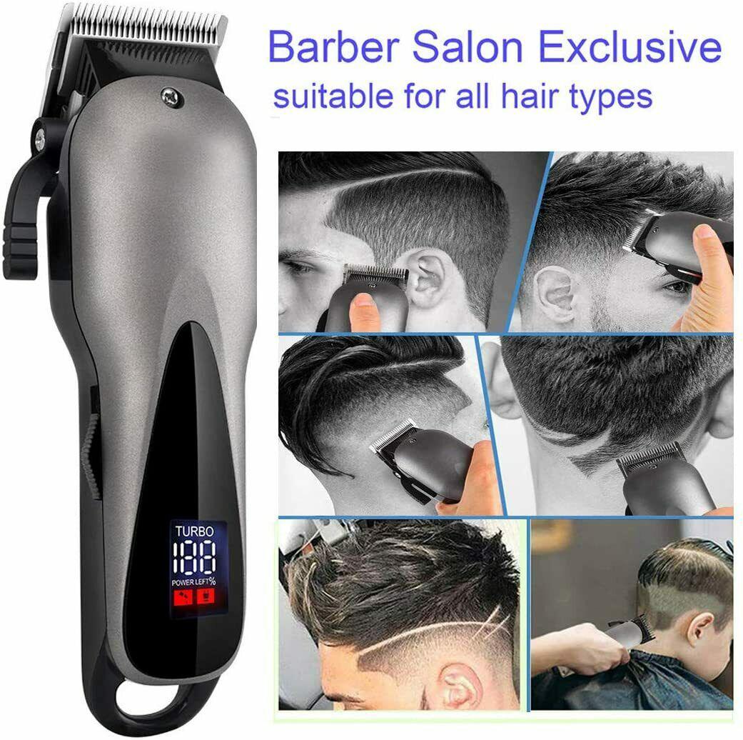 Machine Of Cut Hair Kit Professional Trimmer With LCD Rechargeable Of Ion