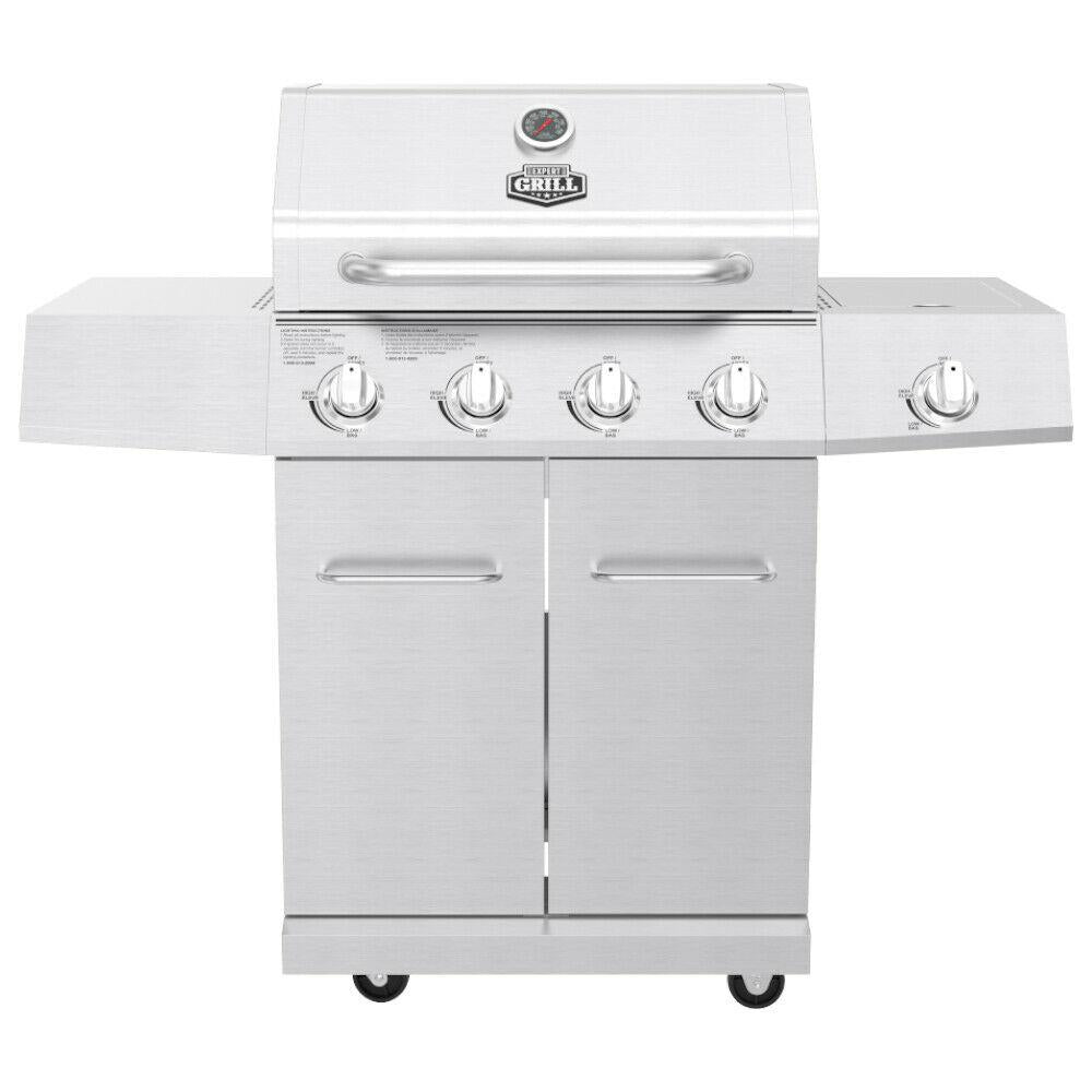Gas Grill  Steel 4 Burner Outdoor Patio Grill Propane Barbeque Grill