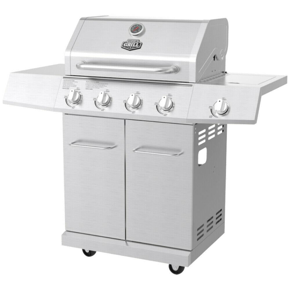 Gas Grill  Steel 4 Burner Outdoor Patio Grill Propane Barbeque Grill