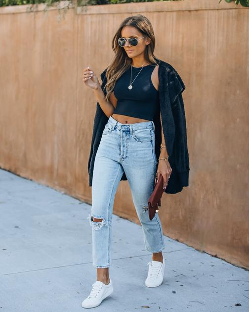 Kiki Knit Crop Top - Black