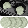 Car Cup Coaster [4 Pack] ME.FAN Silicone Car Coasters/Cup Mats - 2.75In Universal Non-Slip Recessed Car Interior Accessories - Car Cup Holder Insert Coasters Desert Sage