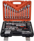 ZSEFV Hand Tools 61 pcs/Set Socket Wrench Set Spanner Car Machine Repair Service Tools Kit with Heavy Duty Ratchet Hand Tools