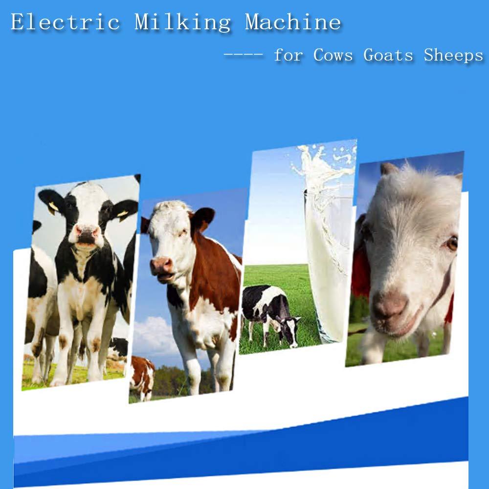 25L Electric MilMachine Milker for Cows Goats Sheep with  Steel Bucket Portable MilMachine for Ewe Farm Suction Milk Machine 6.6Gallon 110V(3-7Days Fast Delivery)