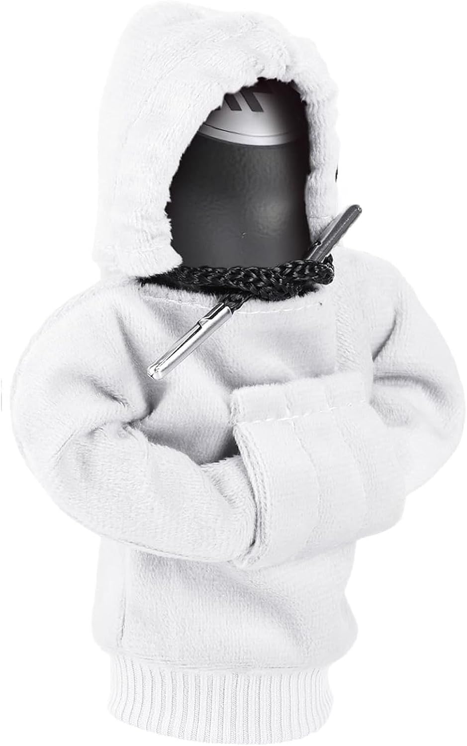 ZHSMS Gear Shift Cover, Universal Shift Knob Cover, Funny Sweater Hoodie for Gearshift, 4.7 Inch Car Shifter Stick Protector Decoration (White)