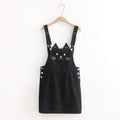 cat embroidery overall skirt