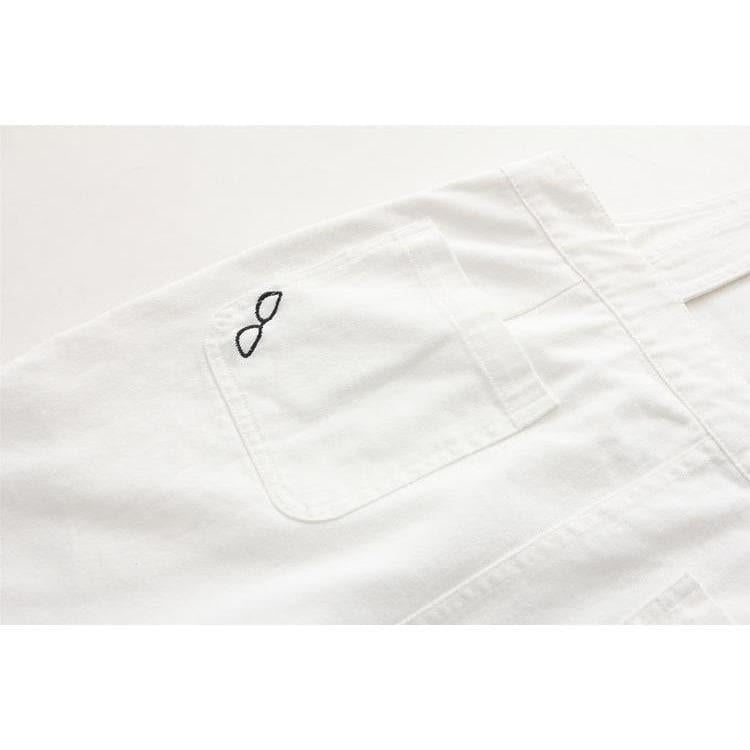 cat embroidery overall skirt