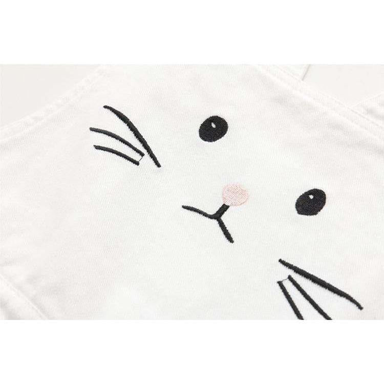cat embroidery overall skirt