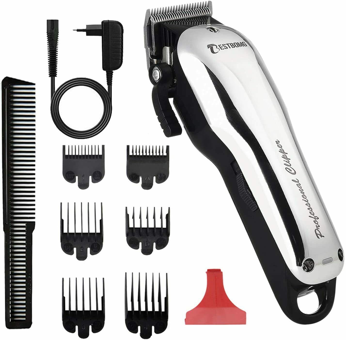 BESTBOMG Y5 Machine Of Cut Hair Professional Battery Rechargeable 6 Combs Guide