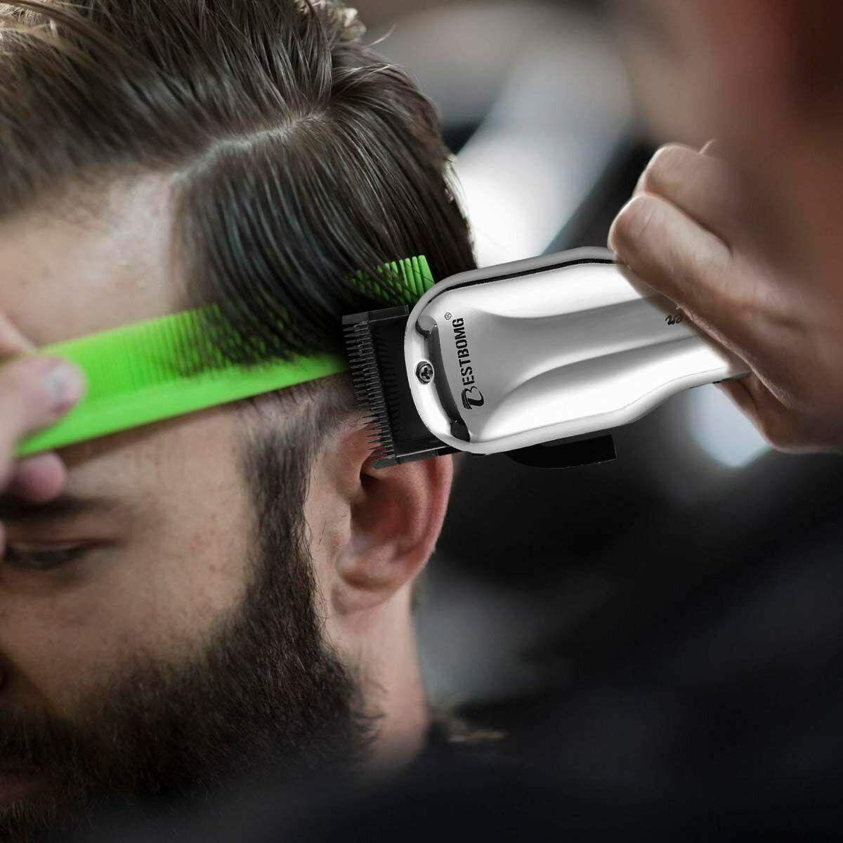 BESTBOMG Y5 Machine Of Cut Hair Professional Battery Rechargeable 6 Combs Guide
