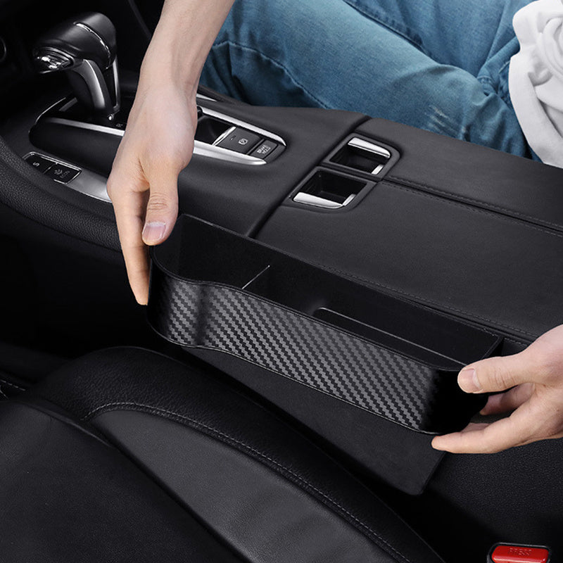 1pc Car Seat Gap Filler Organizer, Multifunctional Car Seat Key Holder Passenger Driver Front Seat Side StoraBox With Cup Holder