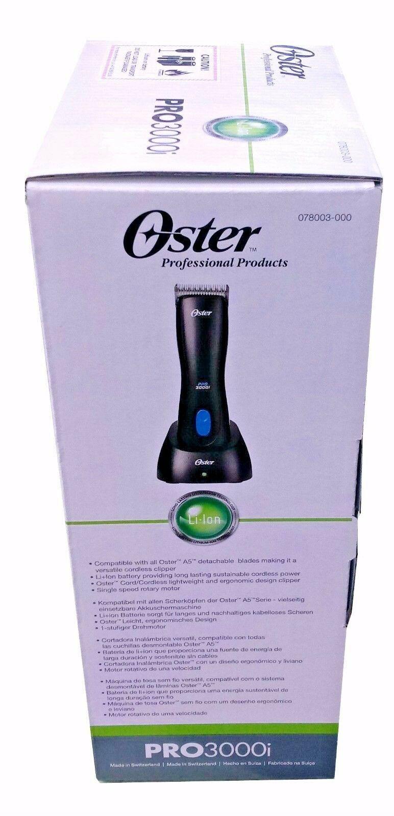 Oster Professional PRO3000i Cordless Clipper Li+Ion Lithium 078003-000