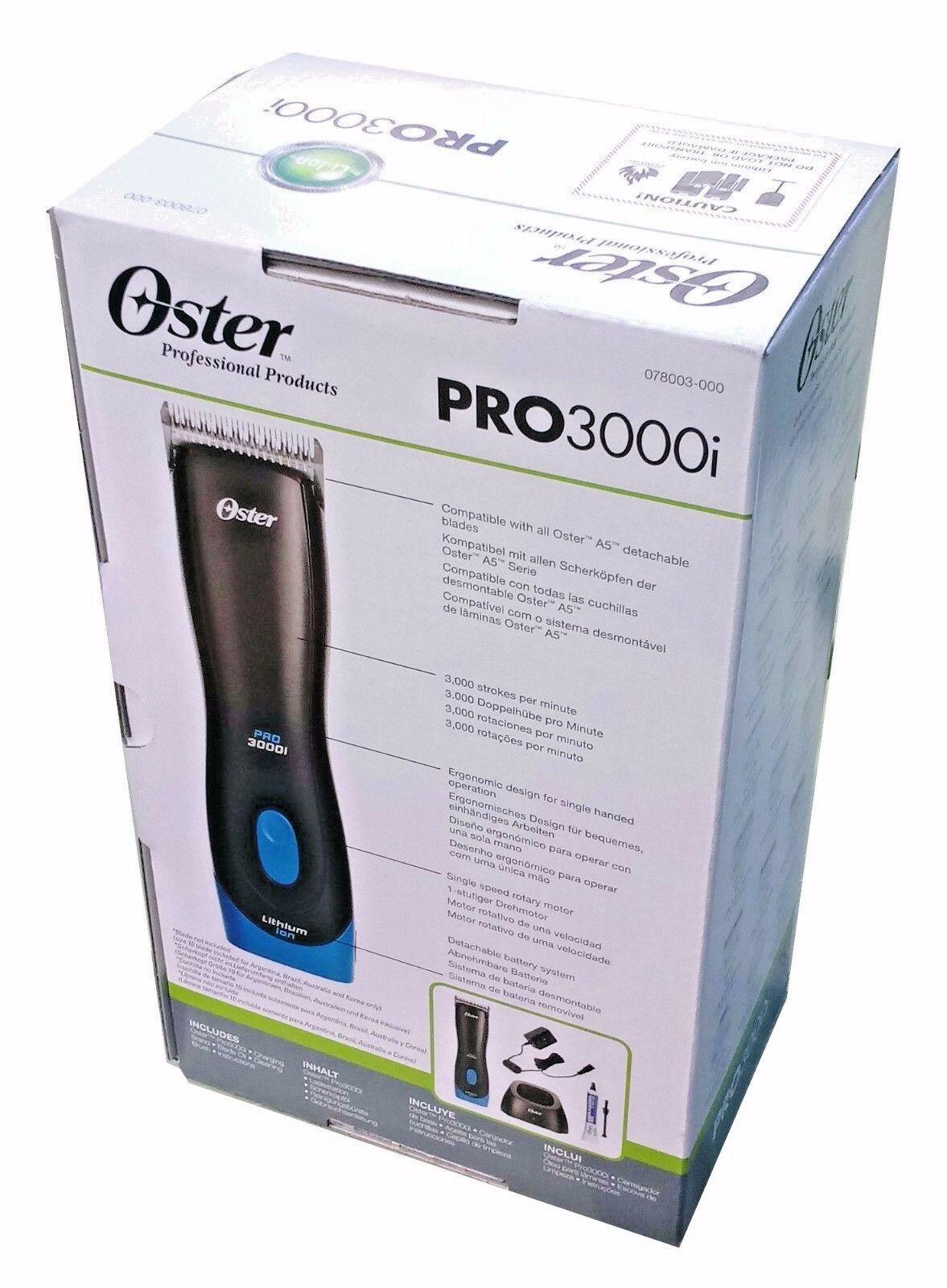 Oster Professional PRO3000i Cordless Clipper Li+Ion Lithium 078003-000