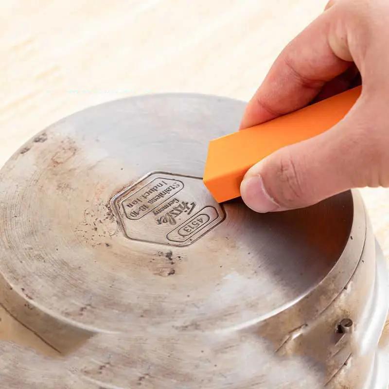 1pc Easy Limescale Eraser, Remove Rust And Scale From Bathroom And Kitchen Surfaces With Rubber Brush