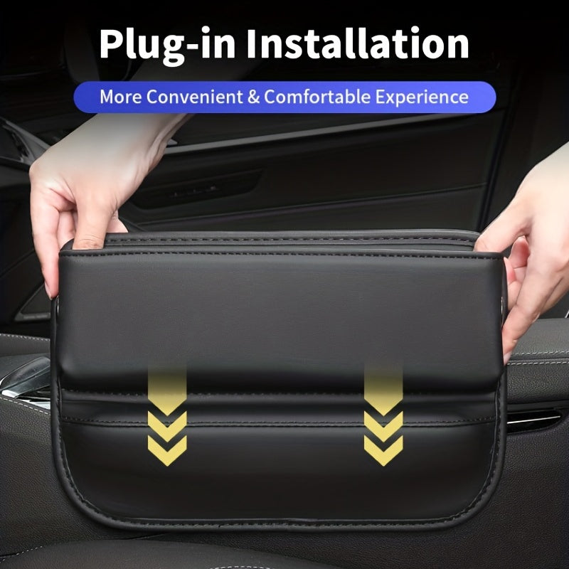 Upgrade Your Car with a PU Leather Seat Gap Manager - Keep Your Belongings Secure &amp; Organized!