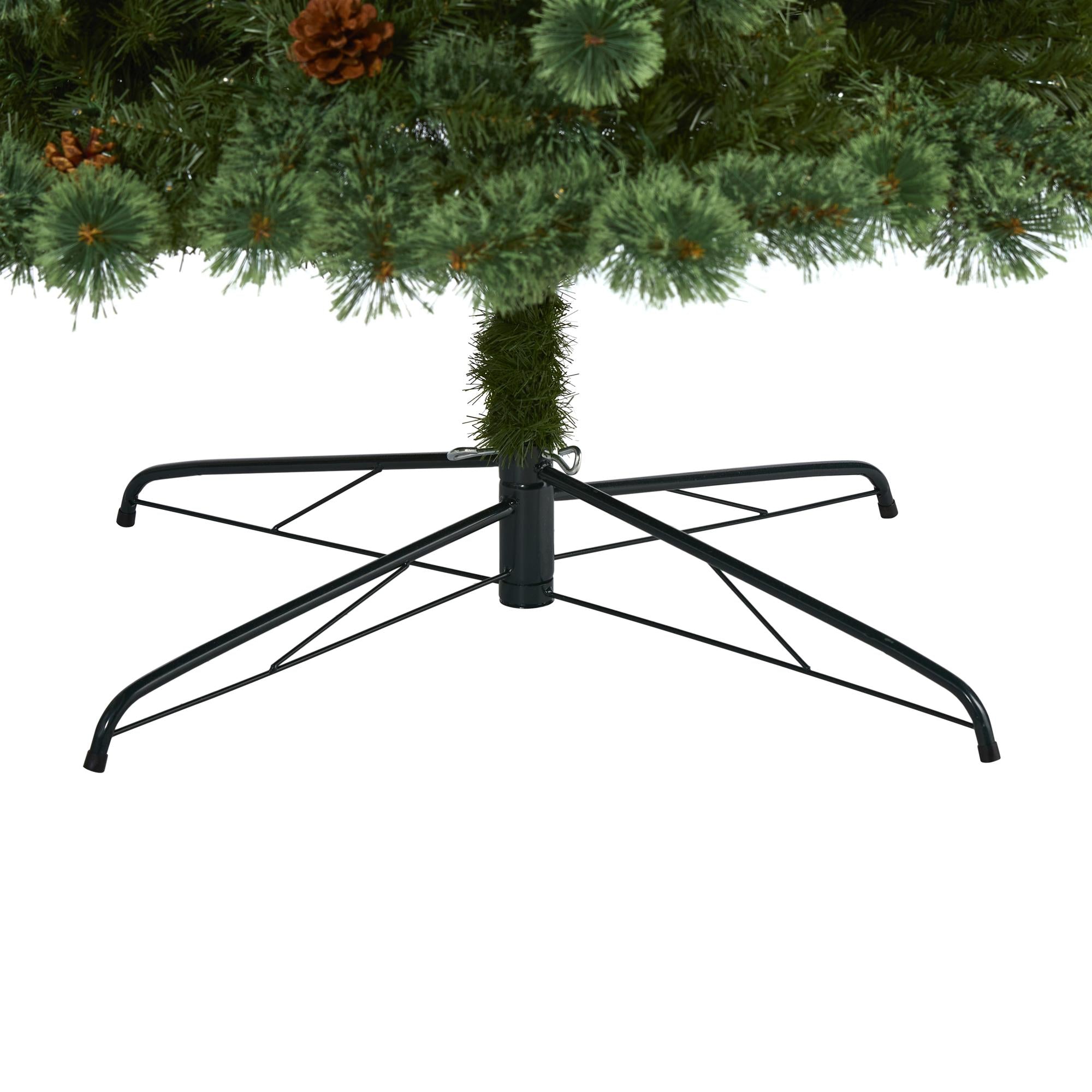 Nearly Natural 10' Green Pine Artificial Christmas Tree Prelit 850 Clear LED Lights
