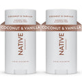 Native Deodorant | Natural Deodorant for Women and Men, Aluminum Free with Baking Soda, Probiotics, Coconut Oil and Shea Butter | Coconut &amp; Vanilla - Pack of 2