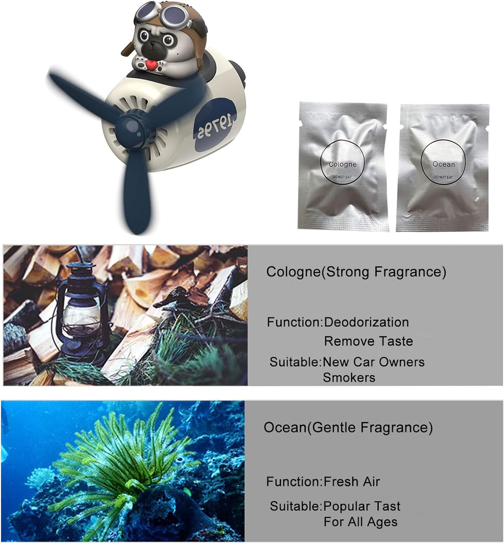 Cacacece Car Air Fresheners Cute Dog Pilot Car Air Outlet Creative Car Perfume Fragrance