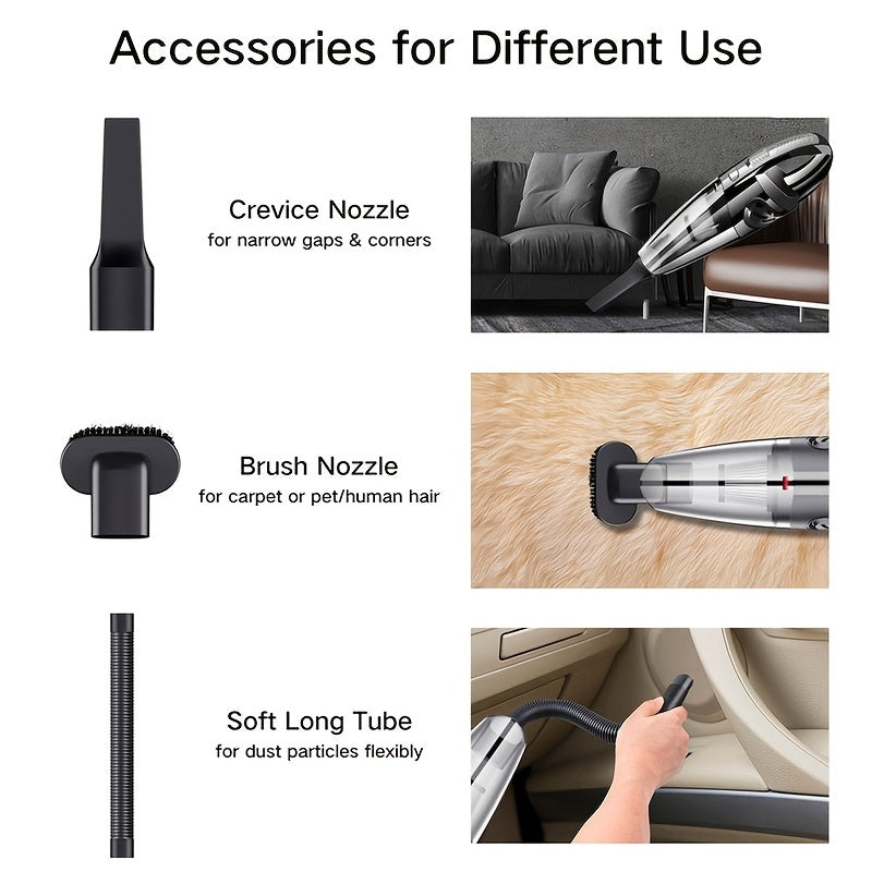 Car Wireless Vacuum Cleaner LarCapacity Dust Cup Strong Suction Portable Handheld Electric Vacuum Cleaner Wireless Home Cleaning Vacuum Cleaner