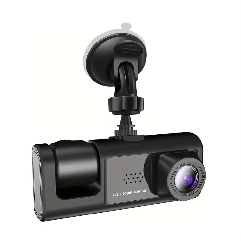 1080P Car Dash Cam 2 Camera Cycle Recording Video Recorder, Front And Inside View Camera, ParMonitor, Reverse Camera, Infrared Night Vision