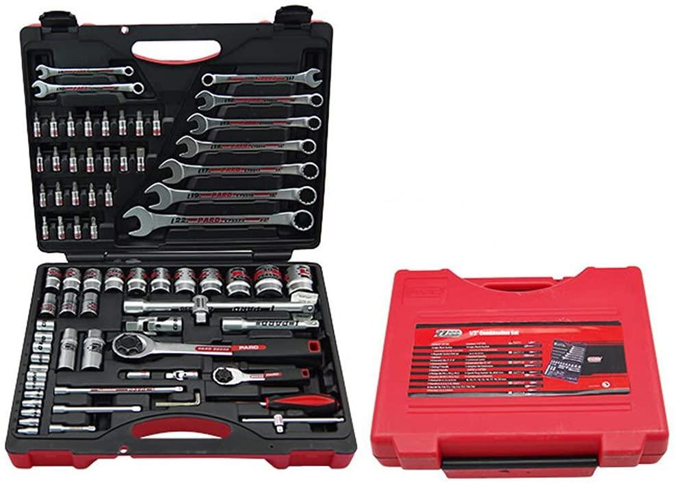 KANJJ-YU Wrench Professional Hand Tool Set Industrial Auto Repair Tools Set 1/4 1/2 Socket Set Ring/Open Combination Tools Ratchet Wrenches