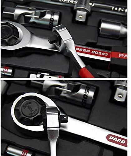 KANJJ-YU Wrench Professional Hand Tool Set Industrial Auto Repair Tools Set 1/4 1/2 Socket Set Ring/Open Combination Tools Ratchet Wrenches
