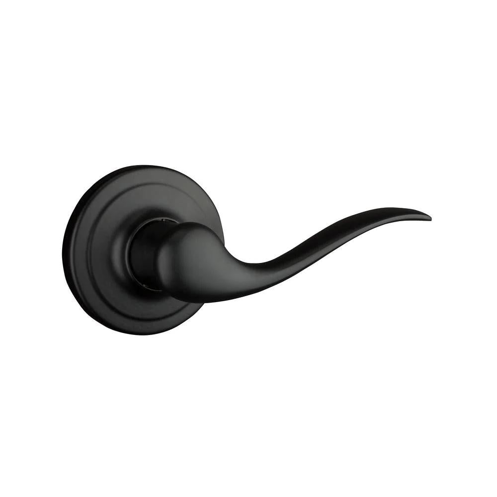 Tustin Matte Black PassaHall/Closet Door Lever with Microban Antimicrobial Technology
