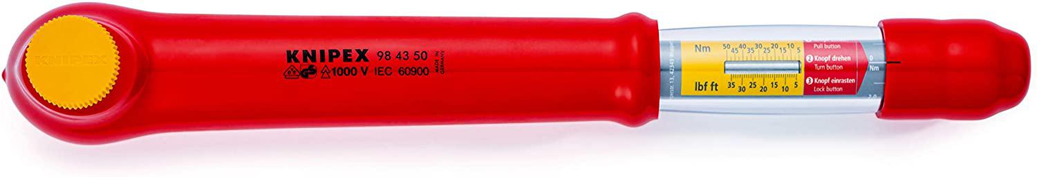 Knipex 98 43 50 Torque Wrenches insulated 1/2" 5-50Nm