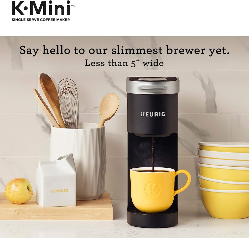 Keurig K-Mini Single Serve Coffee Maker, Black &amp; Slim Non-Rolling Storage Drawer, Coffee Pod Storage, Holds up to 24 K-Cup Pods, Black, Storage Drawer - 24ct, 9.2 x 3.3 x 12.2 inches
