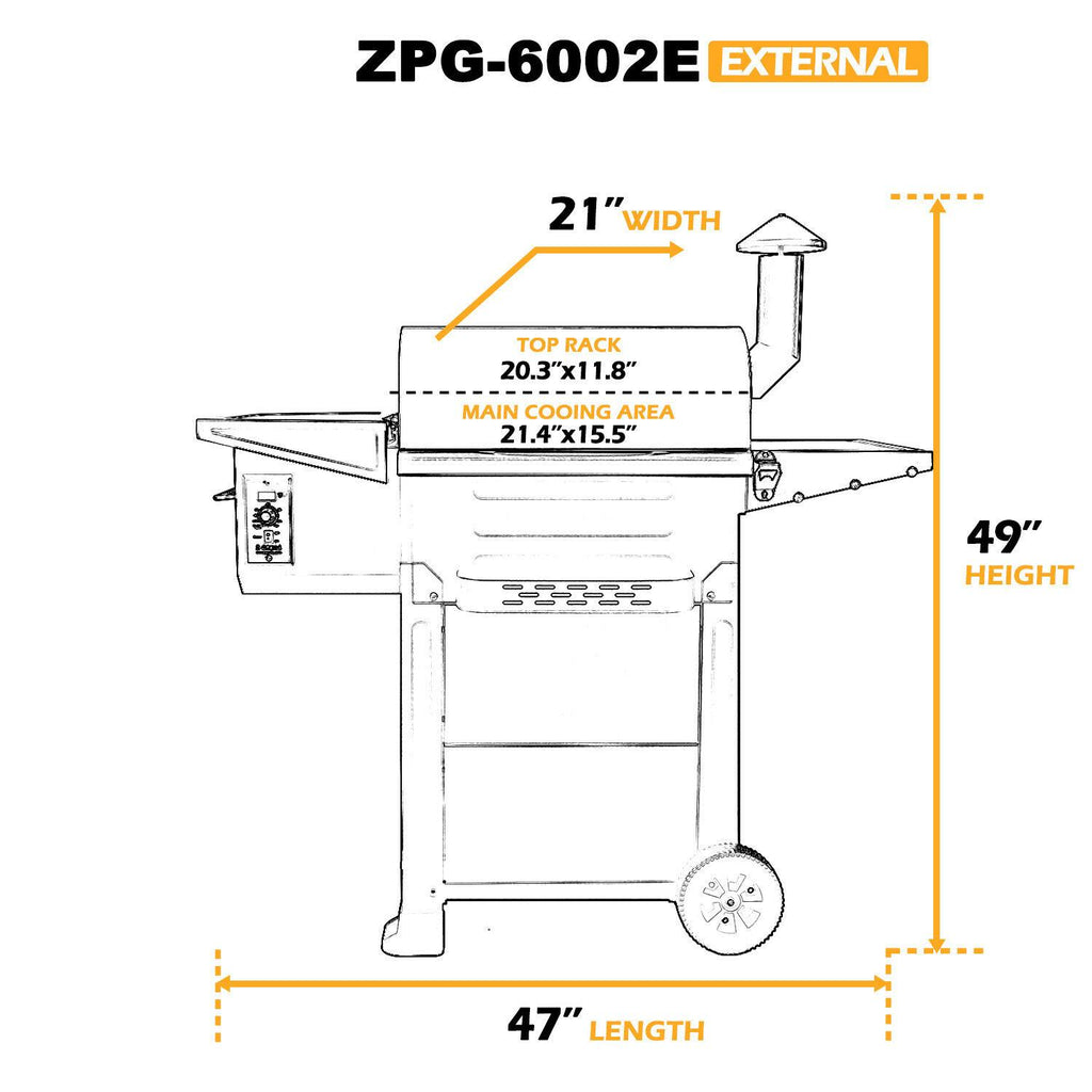 ZPG-L6002E Outdoor CooPellet Grill BBQ Smoker Digital Control