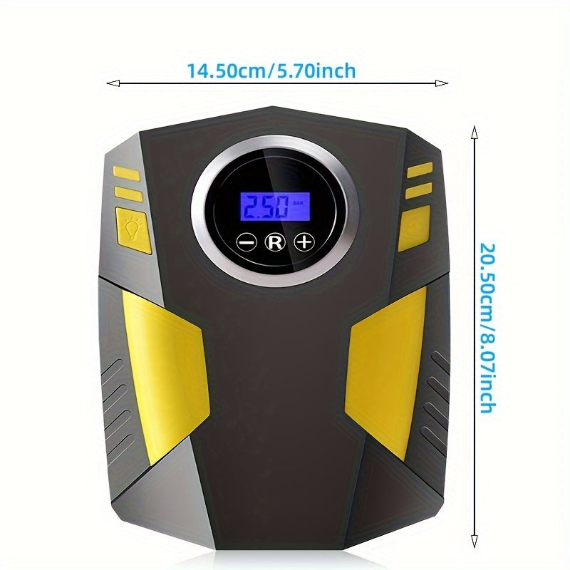 120W Car Portable Air Compressor Pump, Digital Tire Inflator 150 PSI Auto Air Pump For Car Motorcycle LED Light Tire Pump