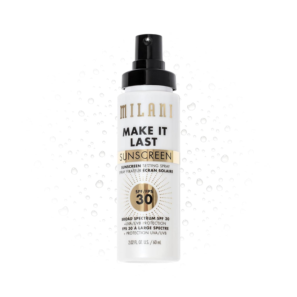 Milani Make It Last Sunscreen Setting Spray with SPF30 - Makeup Primer and Sunscreen, Long Lasting Finishing