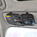 Da by Car Sun Visor Organizer Auto Car Visor Pocket and Interior Accessories Car Truck Visor Storage Pouch Holder with Multi-Pocket Net Zippers(Black)