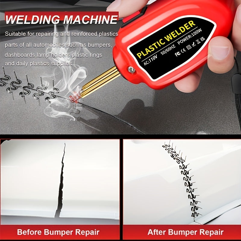 100W Plastic Welding Machine: The Perfect Tool for Car Bumper Repairs and PVC Soldering!