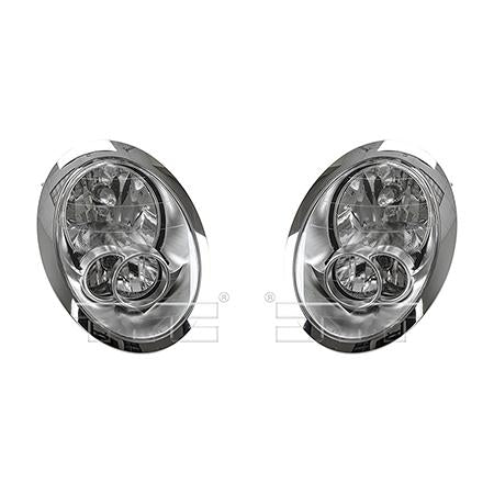 Fits 2005-2008 Mini Cooper Headlight Driver and Passenger Side Bulbs Included MC2502102 MC2503102 - Replaces 63 12 7 198 733, 63 12 7 198 734 ;gen; w/o headlamp washer