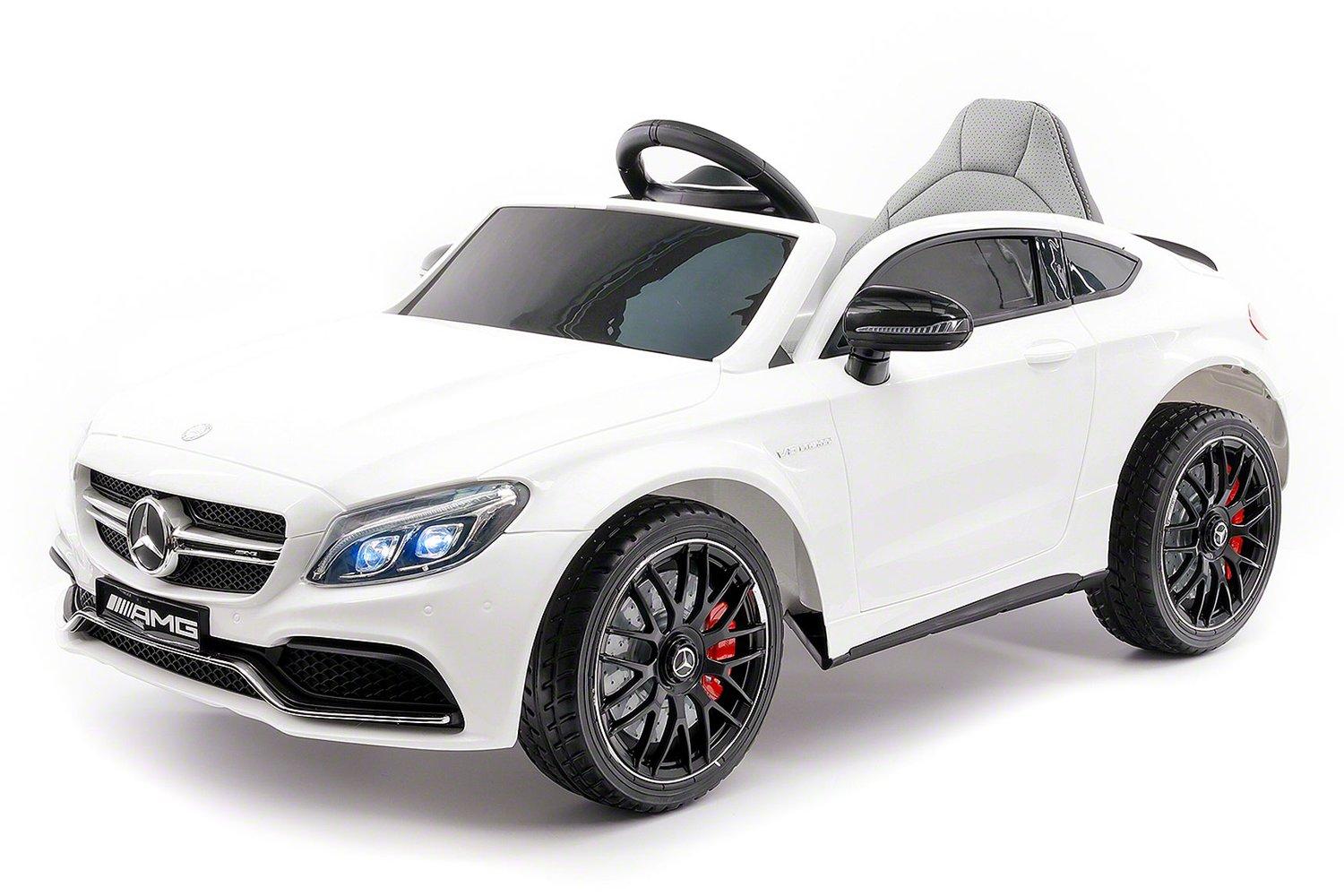 2021 Mercedes Benz Kids Ride On Car 12V Licensed Electric Cars Motorized Vehicles for Boys, Remote Control, Leather Seat, Music, Horn