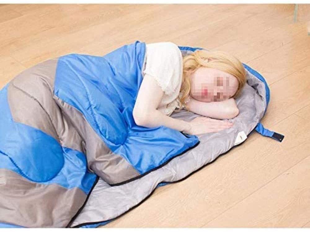 SKR FSGHJJKN Cotton Hollow Cotton Sleeping Bags for Camping, 3-Season Warm and Comfortable Adult Sleeping Bag
